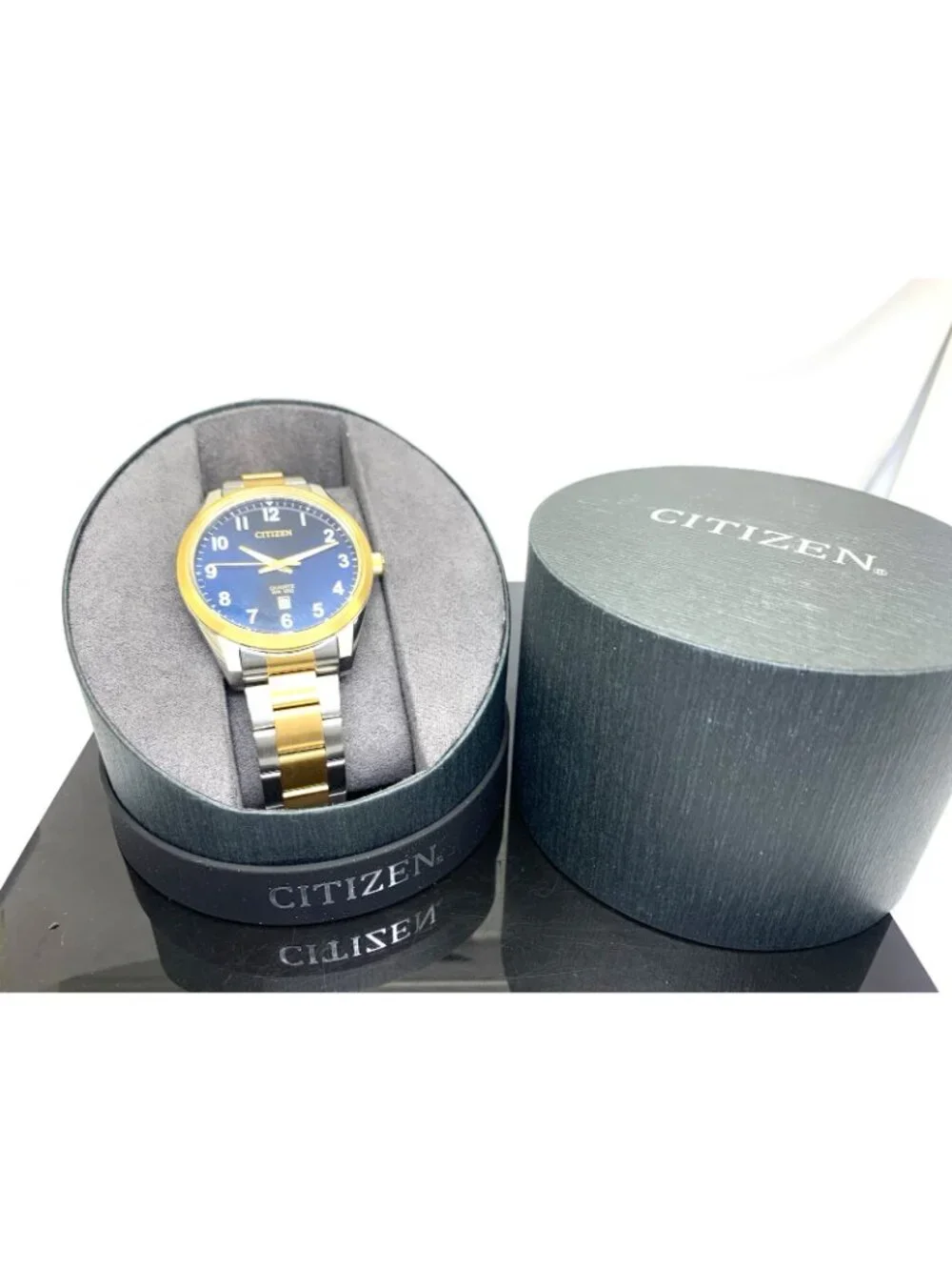 Citizen Men's Watch BI1036-57L Quartz Blue Dial Two Tone Stainless Steel 42mm